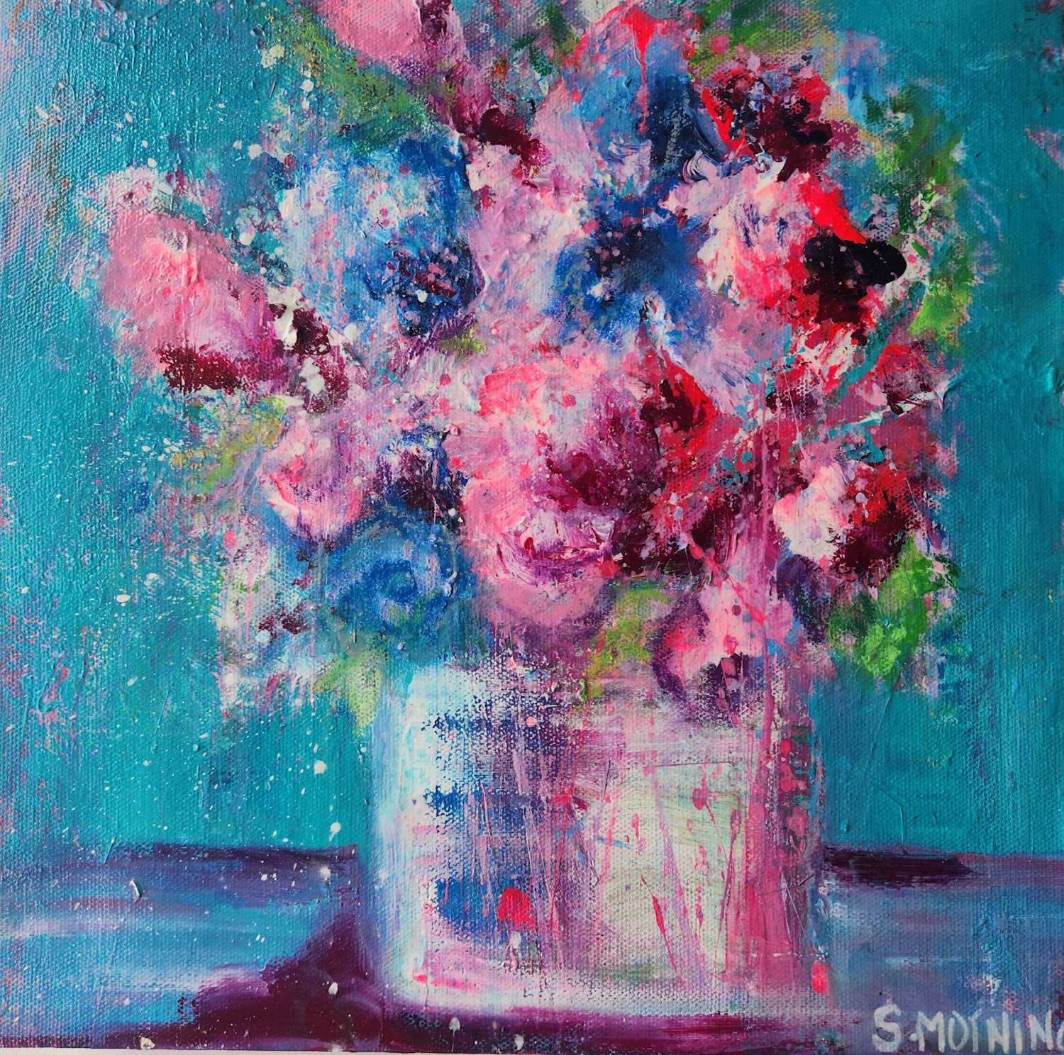 Misty Aqua Bouquet - Image 1
